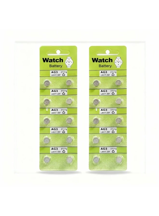 وبوت جي سي سي بطارية ساعة AG3 LR41 بجهد 1.55 فولت عبوة 10 قطع بطاريات زرية قلوية عالية الجودة متوافقة مع AG3 وLR41 و192 و384 للساعات، الألعاب، الآلات الحاسبة، مؤشرات الليزر والأجهزة الإلكترونية الصغيرة - Image 3